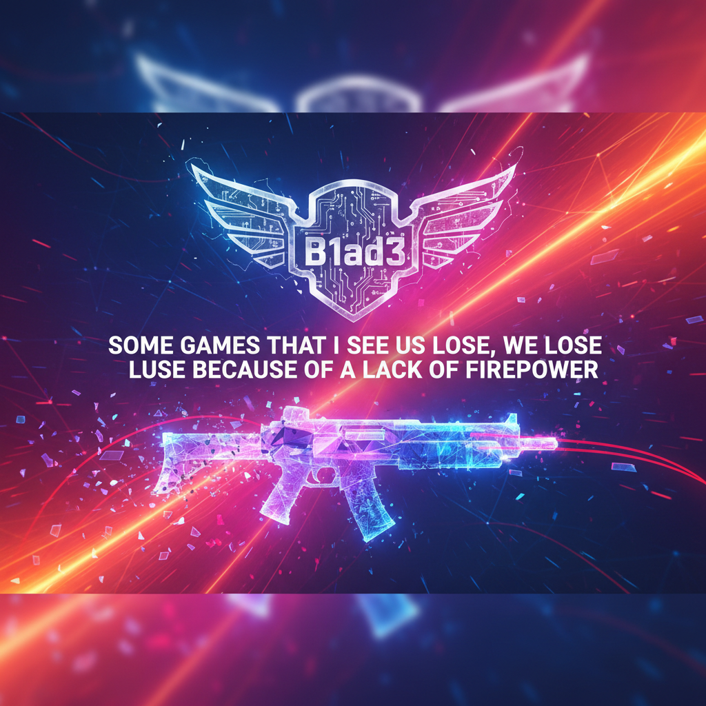 B1ad3: "Some games that I see us lose, we lose because of a lack of firepower"