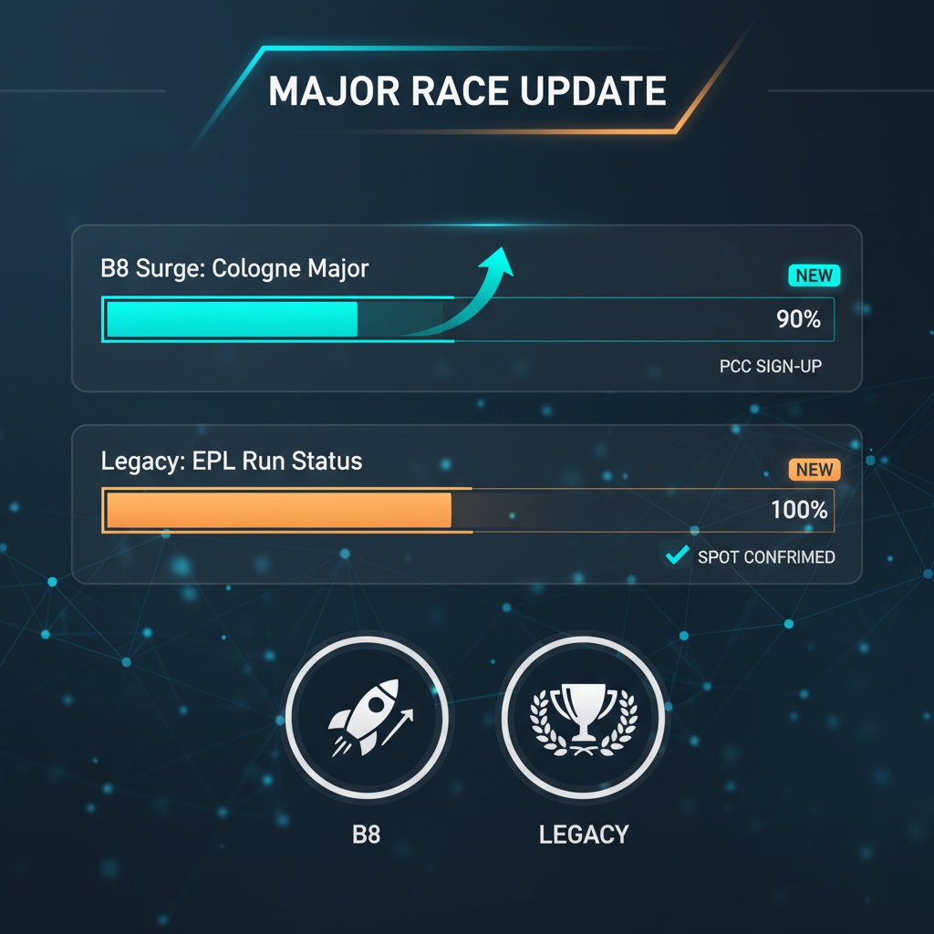 Cologne Major race update: B8 surge after PCC sign-up, Legacy all but confirm spot after EPL run