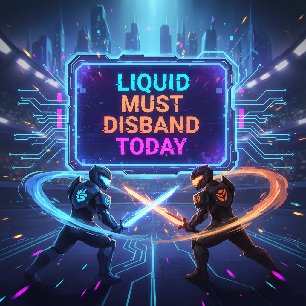 launders says "Liquid must disband today"