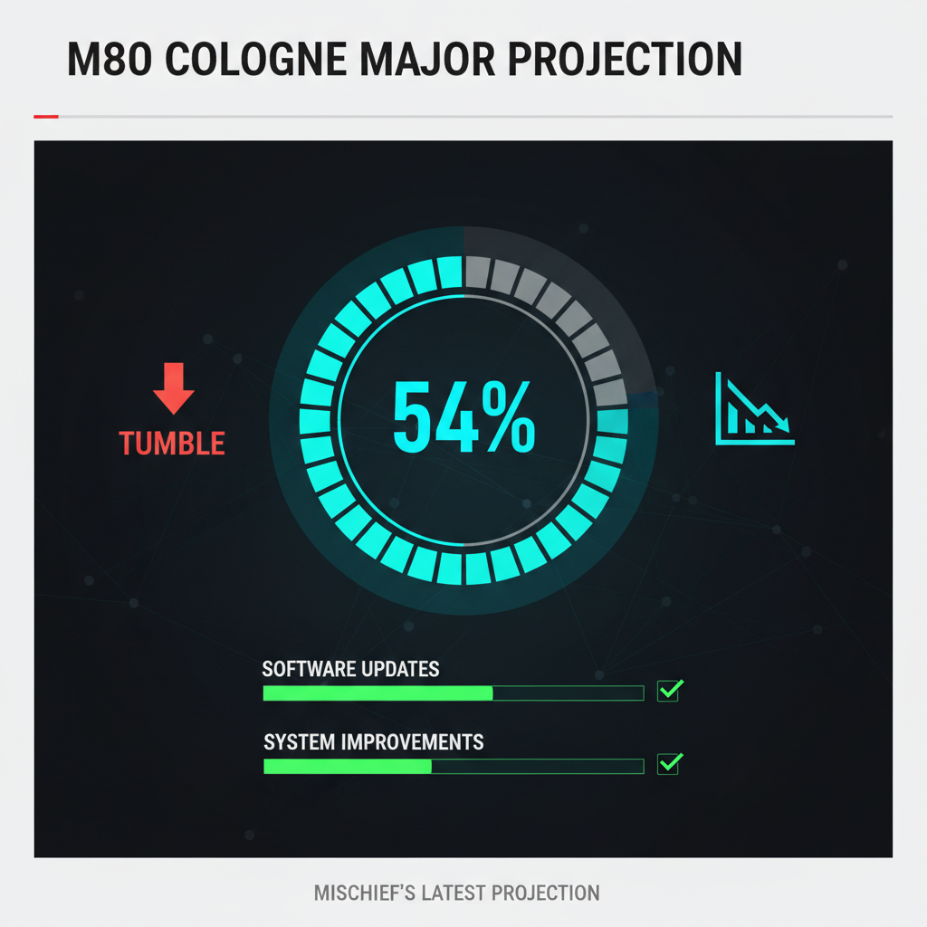 M80 tumble to a 54% of making Cologne Major in Mischief's latest projection