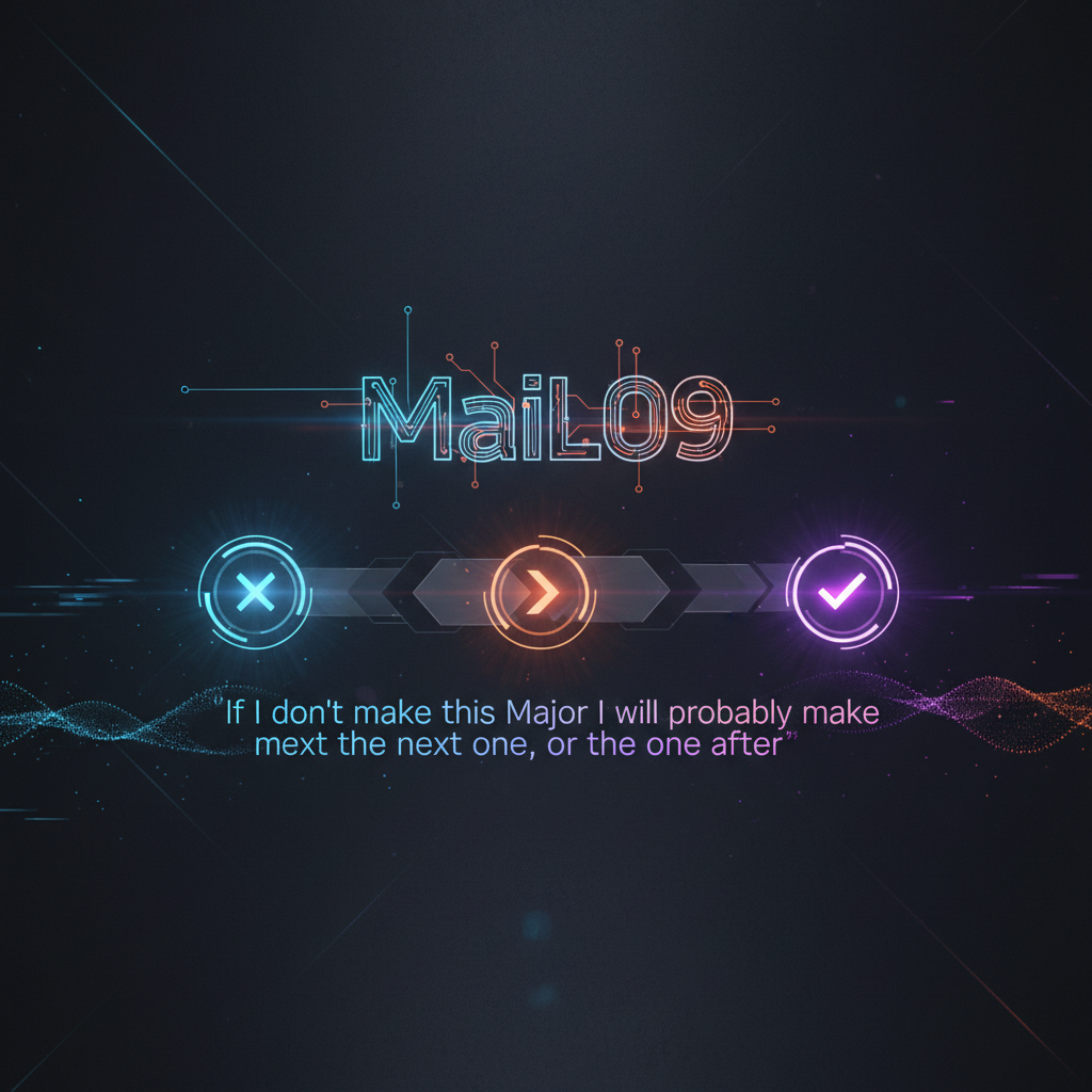 MaiL09: "If I don't make this Major I will probably make the next one, or the one after"