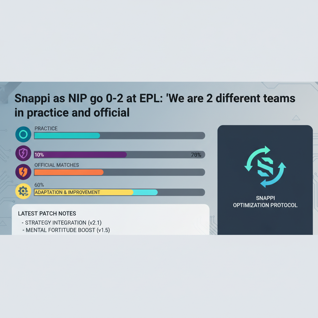 Snappi as NIP go 0-2 at EPL: "We are 2 different teams in practice and official"