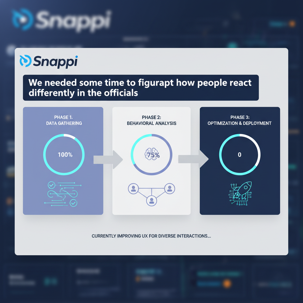 Snappi: "We needed some time to figure out how people react differently in the officials"