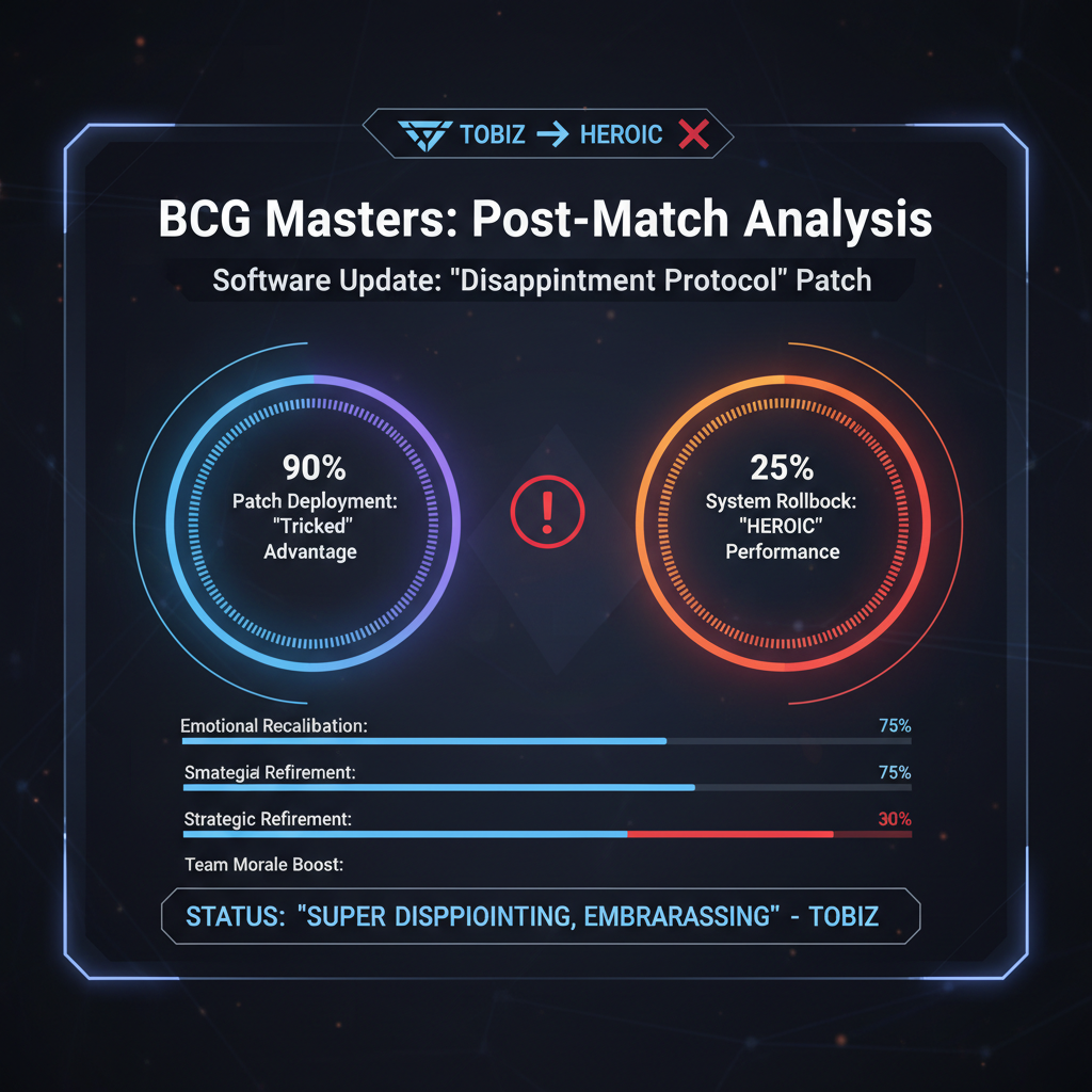 TOBIZ after Tricked knock HEROIC out of BCG Masters: "Super disappointing, embarrassing"
